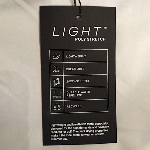 J. LINDEBERG Dex-Light Poly Stretch Shorts, Size 34, Stone Grey, NWT - Picture 9 of 9